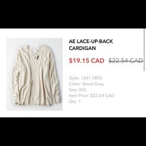 Cream coloured cardigan